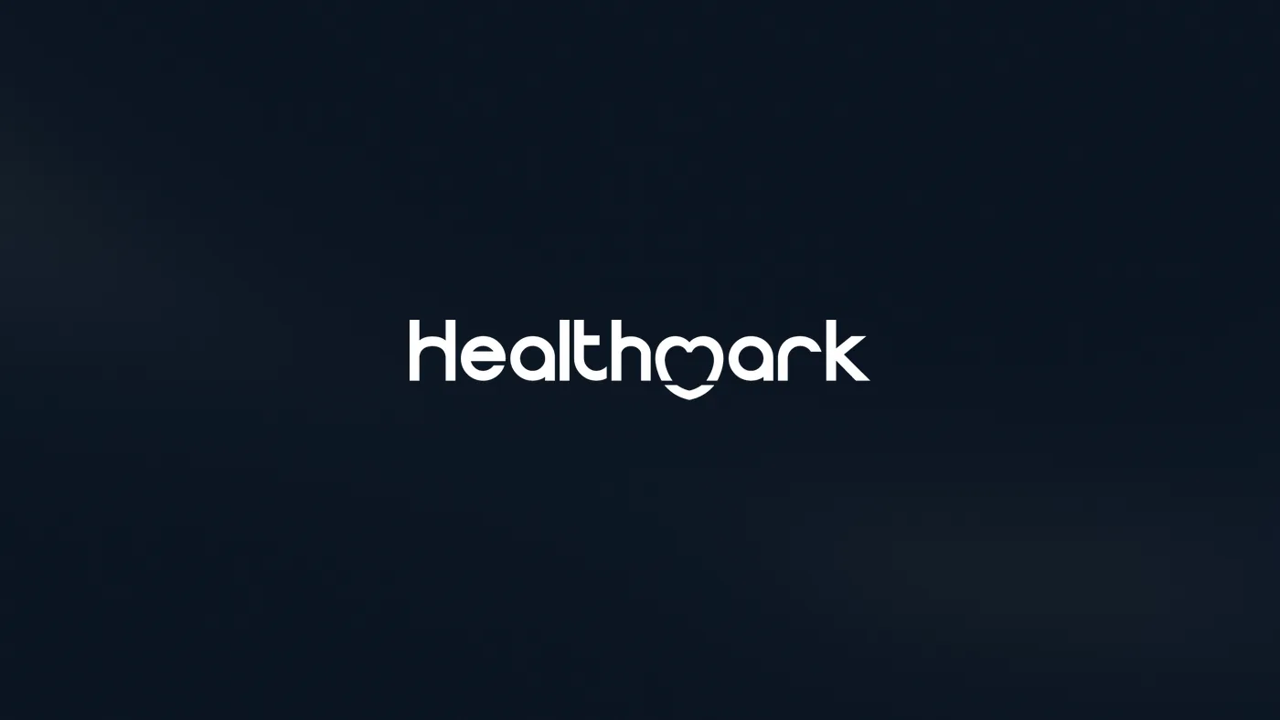 Healthmark logo on a dark background