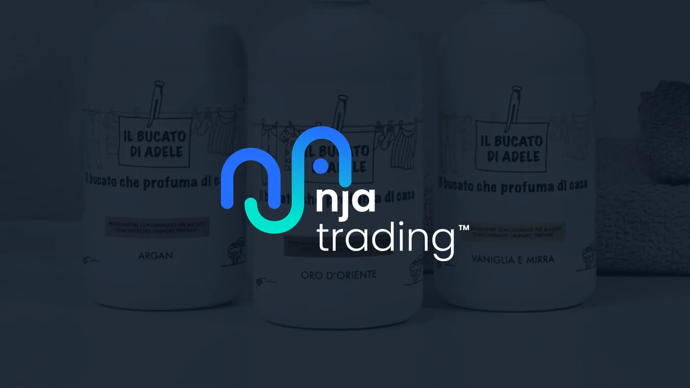NJA Trading logo over Il Bucato di Adele bottles