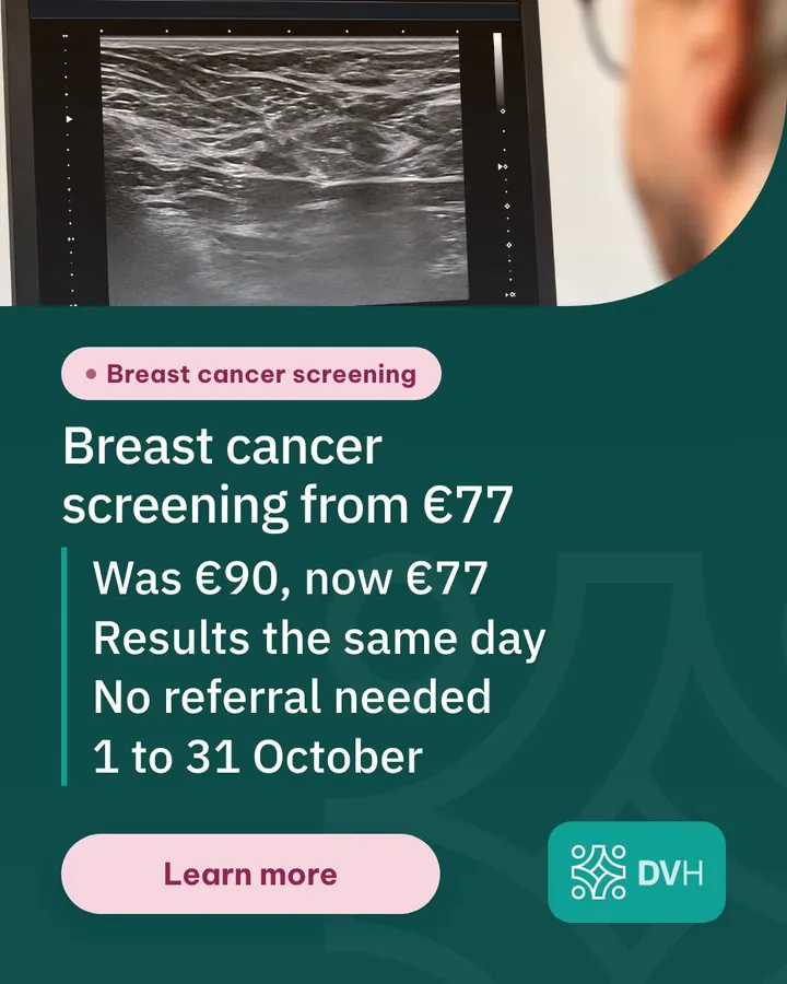 DaVinci Health ad: breast cancer screening offer, results the same day, no referral needed