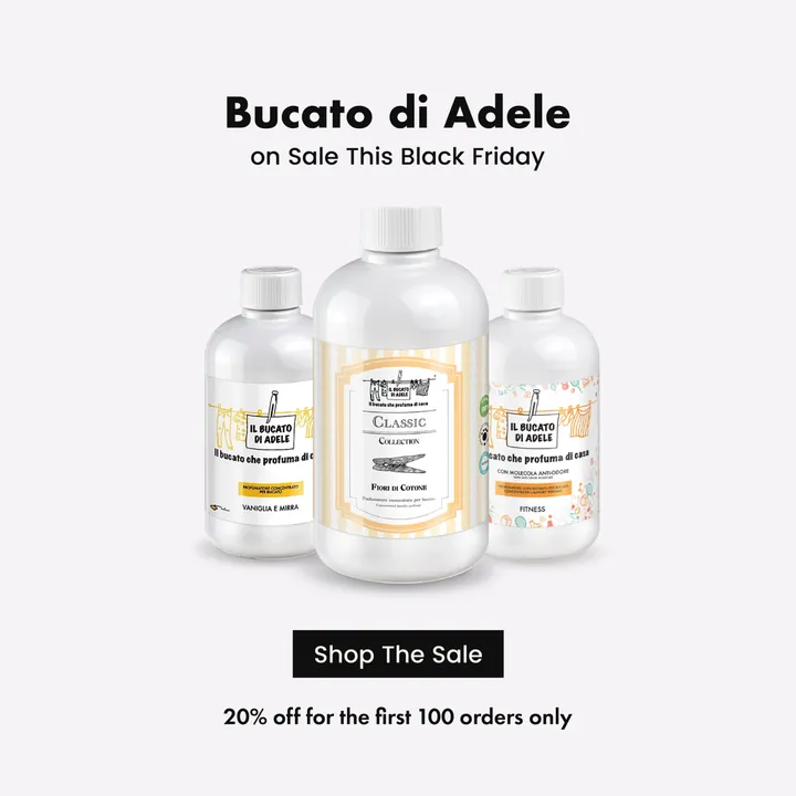 Il Bucato di Adele Black Friday sale post with three bottles